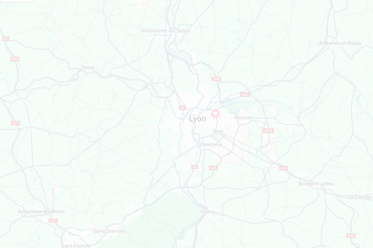 Carte des zones d’intervention de Volets Lyonnais en région lyonnaise